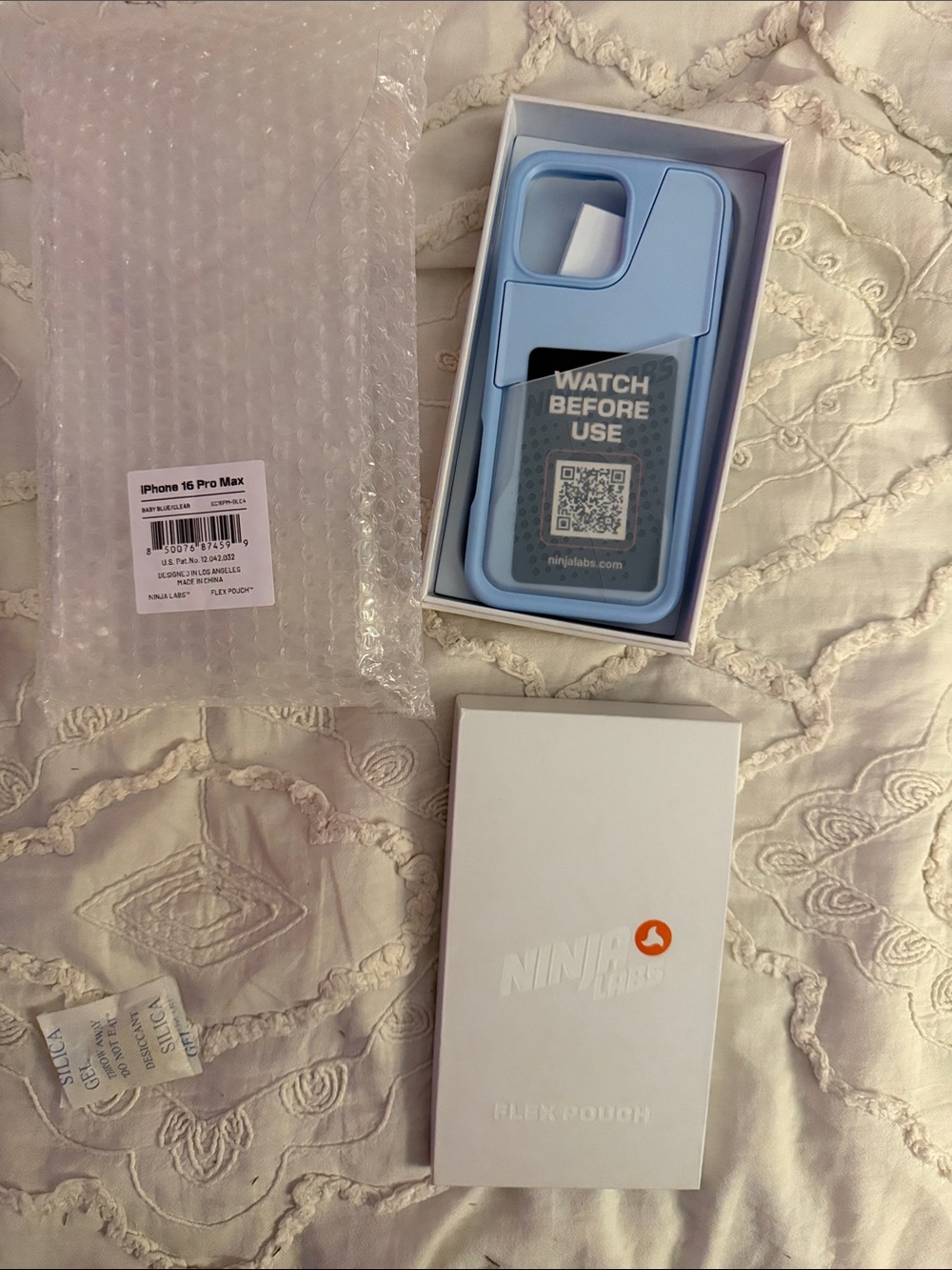 Ninja Labs Blue iPhone 16 Pro Max Case pouch